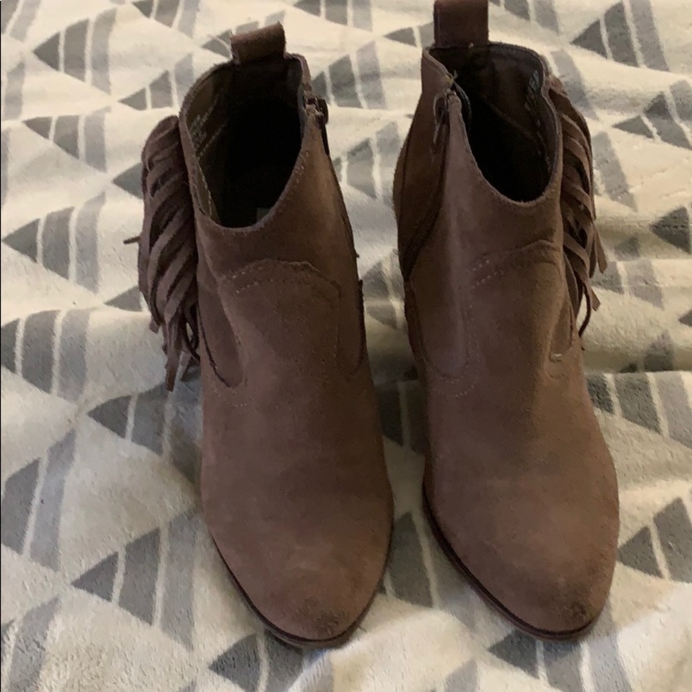 Steve Madden fringe booties